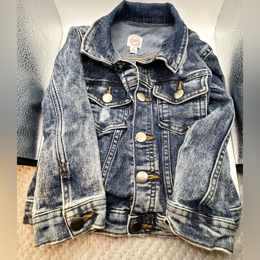 Wonder Nation 2T Distressed Denim Jacket